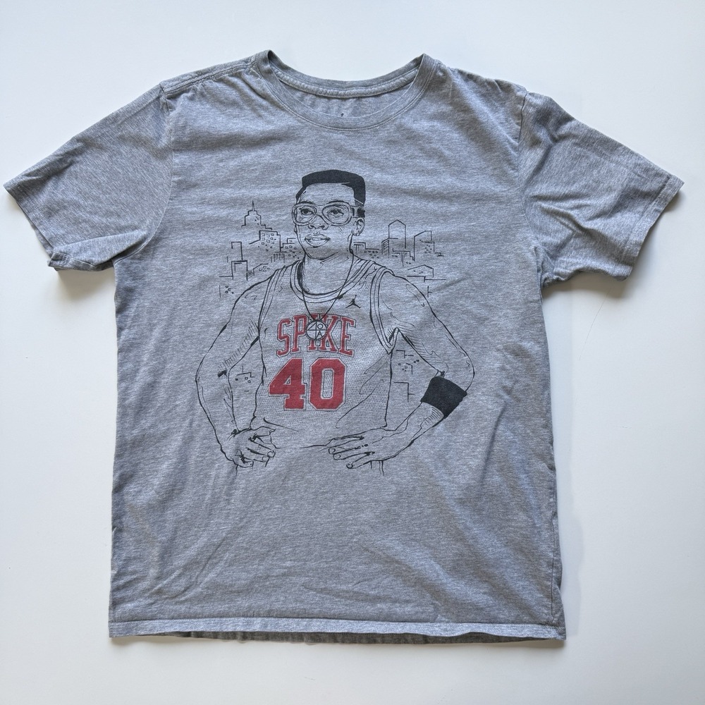 JORDAN AJ‎ Spike Lee 40 Basketball T-Shirt Boys Large Drawing Brooklyn Jumpman